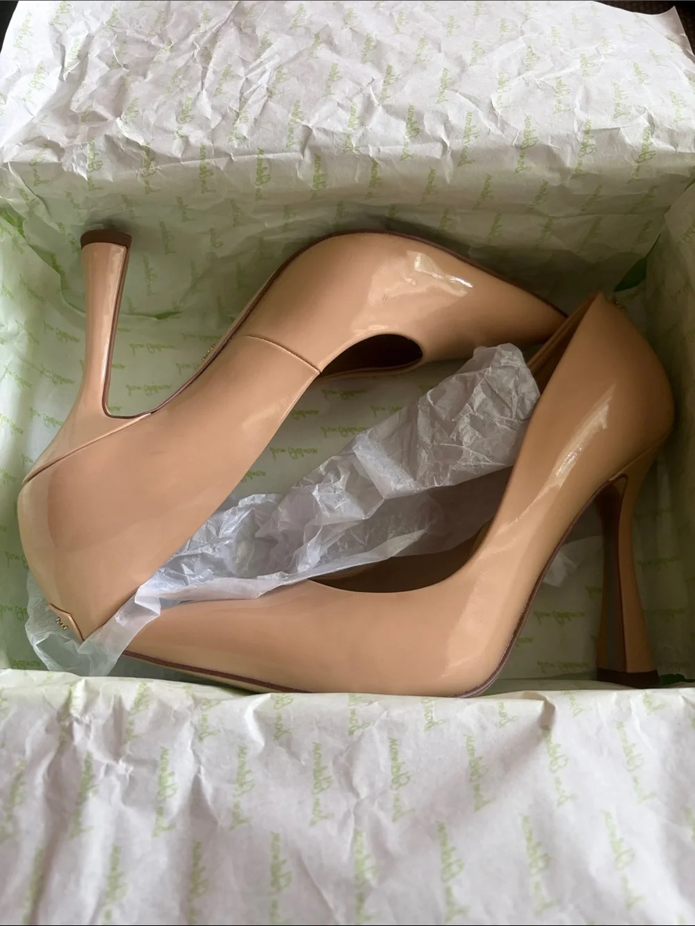 Sam Edelman Nude Patent Pointed-Toe Stiletto Pumps